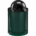 Global Industrial Outdoor Steel Diamond Trash Can With Dome Lid, 36 Gallon, Green 261948GN